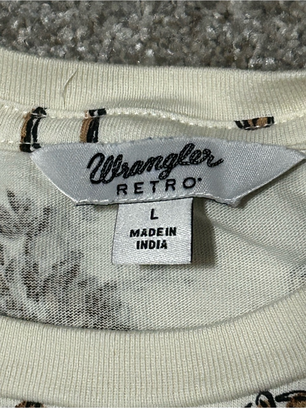 Wrangler Retro Western Cowboy Boots Desert Print Graphic Tee Large 100% Cotton - Picture 4 of 7